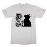 Clique Clothing Time Spent with Cats is Never Wasted Tişört (Beyaz, XXL)