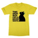Clique Clothing Time Spent with Cats is Never Wasted Tişört (Sarı, XL)