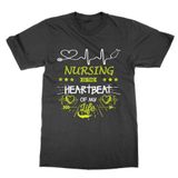 Cliquewear Nursing is The Heartbeat of My Life Tişört, Siyah, XL