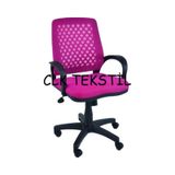Clk-06 Fileli Petek Ofis Büro Bilgisayar Koltuğu Sandalyesi Pembe
