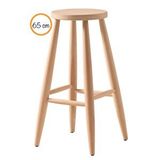 Clk Ahsap Yuvarlak Bar Tabure Sandalye 65 Cm