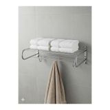CLK BANYO Bella 50 cm Çok Amaçlı Otel Tipi Raf Havluluk Pirinç Paslanmaz Parlak Krom