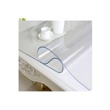 CLK Home 70x130 Cm Şeffaf Pvc Masa Örtüsü 2,5 Mm Kalınlık Cam Gibi Saydam Masa Sehpa Koruyucu Muşambası