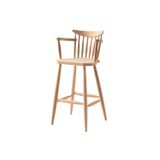 Clk Home Ahşap 5674 Masif Ham Yıldız Kollu Bar Sandalye