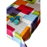 Clk Home Astarlı Silinebilir Pvc Muşamba Masa Örtüsü 8017-A - 140 x 260 cm - Renkli