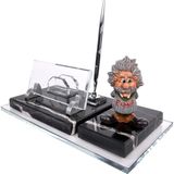 CLK İsme Özel Kabartma Albert Einstein Biblolu Gümüş Mermer Masasütü İsimlik Siyah