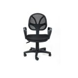 CLK Oval Siyah Fileli Bilgisayar Ofis Çalışma Sandalyesi Koltuğu 06oval