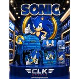 CLK Sports Sonic Lisanslı Okul Çantası , Beslenme Çantası , Kalem Çantası - Çelik Matara 500 ml Hediyeli