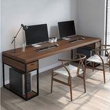 ÇLM3246 Modern Dikdörtgen Çalışma Masası Ahşap Metal Kızak Ayaklı - Çok Renkli - Belirtilmemiş