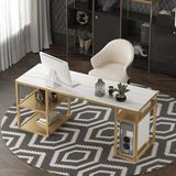 ÇLM3425 Modern Dikdörtgen Çalışma Masası Mdf Üstlü Metal Ayaklı - Çok Renkli - Belirtilmemiş