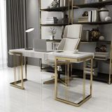 ÇLM780 Modern Dikdörtgen Çalışma Masası Mdf Üstlü Metal H Ayaklı - Belirtilmemiş - Renkli