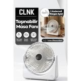 CLNK Masa Üstü Vantilatör Fan 3 Kademeli Lityum Pil Turbo Üfleme Sessiz Çalışma Fan Vantilatör