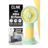 CLNK Yeşil Çiçek Tasarım 3 Kademe Sessiz Mini El Masa Fan Vantilatör Turbo Üfleme Kademe Taşınabilir Fan