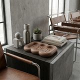 Cloe Minimal Kahverengi Dekoratif Tabak | Modern Dekoratif Kase | Salon & Masa Üstü Aksesuar