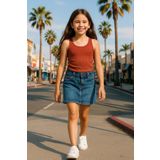 Cloise Çocuk Kolsuz T-shirt Tank Top Kiremit| Süper Likralı Esnek |