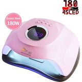 Cloody M3 180 Watt 45 Led Uv Led Kalıcı Oje Protez Tırnak Kurutucu Led Lamba SUN - Pink