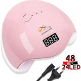 Cloody Pembe 48 Watt 24 LED Uv LED Kalıcı Oje Protez Tırnak Kurutucu Lamba Sun