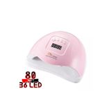 Cloody Pembe Xplus 80 Watt 36 Led Uv Led Kalıcı Oje Protez Tırnak Kurutucu Lamba Sun