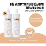 Clooe 2'li Organik Bebek & Çocuk Saç ve Vücut Şampuanı 400 ml - Göz Yakmayan - Vegan - Gül Suyu & Kekik Özlü - Standart - Şeffaf
