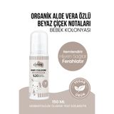 clooe Alüminyumsuz Vegan Bebek Kolonyası Organik Aloe Vera Özlü White Blossom Kalıcı Ferahlık 150ml