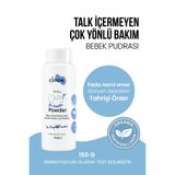 clooe Bebek Pudrası 150 g - Talk İçermez - Organik - Aloe Vera & Mısır Nişastalı - Hassas Ciltler İçin