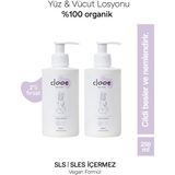 Clooe Organik Bebek Losyonu - 2’li Fırsat Paketi (Argan Yağı & Zeytinyağı, Yenidoğan için Uygun)