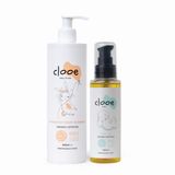 Clooe Organik Bebek Şampuanı (400ml) ve Organik Bebek Yağı (100ml)
