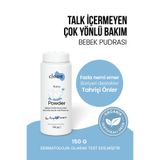 clooe Talk İçermeyen Vegan Bebek Pudrası Organik Sertifikalı Aloe Vera ve Mısır Nişastalı 150g