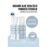 clooe Vegan Soft Cotton Feel Bebek Kolonyası - Organik Sertifikalı Aloe Vera 40 ml 4'lü Avantaj Seti