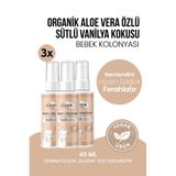 clooe Vegan Soft Vanilla Milk Bebek Kolonyası - Organik Sertifikalı Aloe Vera Özlü 40 ml 3'lü Avantaj Set