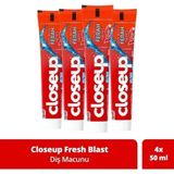 Closeup Fresh Blast Ağız Bakım Suyu Etkili 4x50 ml Diş Macunu