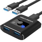 Closs USB 3.0 anahtar seçici, çift yönlü USB anahtarı 2'si 1 arada / 2'si 1 arada çıkış, USB değiştirici, 2 bilgisayar paylaşımı, yazıcı, klavye, tarayıcı, fare, USB anahtarı için Mac/Win/Linux ile uyumlu 1