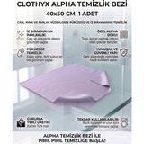 Clothyx Mikrofiber Alpha Temizlik Bezi 40*50 cm 1 Adet - 40 x 40 cm - Mor