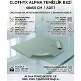 Clothyx Mikrofiber Alpha Temizlik Bezi 40*50 Cm 1 Adet - Haki Yeşil - 40 x 40 cm