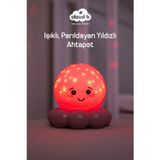 Cloud B Parıldayan Yıldızlı Ahtapot Gece Lambası 11 cm (Pembe)