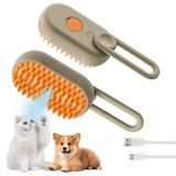 Cloud Care Kedi Buharlı Fırça - Kendi Kendini Temizleyen Spritz Defur Tarak Bakım Fırçası Kediler ve Köpeklerin Uzun ve Kısa Saçları İçin