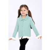 Cloudy Kids Kız Çocuk Regular Fit Gömlek Yaka Düğmeli Hırka