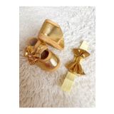 Cloudy Kız Bebek Gold Patik Kız Yeni Doğan Günlük Şık Patik