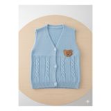 CLOUDY WEAR&DESİGN Erkek Bebek Nakışlı Triko Hırka&Yelek