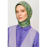 Clover Desen Dijital Soft Eşarp Fıstık Yeşili