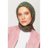 Clover Desen Dijital Soft Eşarp Pudra