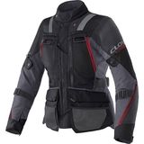 Clover Outland-3 Lady Wp Korumalı Kadın Motosiklet Montu Siyah Kırmızı - Siyah - Kırmızı
