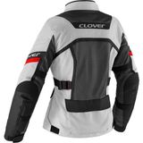 Clover Ventouring-4 Wp Korumalı Kadın Motosiklet Montu Gri Siyah Kırmızı - Gri - Siyah - Kırmızı