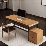 ÇLŞ7939 Modern Mdf Ofis Masası Metal Çalışma Masası - Çok Renkli - Belirtilmemiş