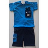 Clup Polo Cluppollo Erkek Çocuk Bebek Takımı Altüst - 04G-Mavi - 10 - 12 Ay