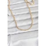 Cm 14K Gold Renk Halka Zincir Model 60 Cm Kadın Kolye 5886