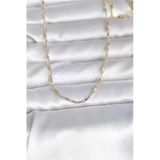 Cm 14K Gold Renk İnce Ataç Zincir Model 60 Cm Kadın Kolye (Vice/1395)
