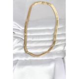 Cm 14K Gold Renk Kalın Yassı Yılan Zincir Model 45 Cm Kadın Kolye -1492