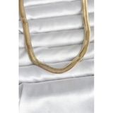 Cm 14K Gold Renk Kalın Yassı Yılan Zincir Model 45 Cm Kadın Kolye - Tj-Bko11006