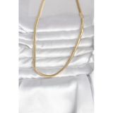 Cm 14K Gold Renk Yassı Yılan Zincir Model 45 Cm Kadın Kolye -1492